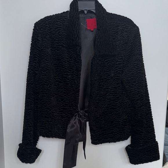 Js Collection Jackets & Blazers - Chic Black Textured Teddy Jacket